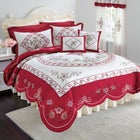 Ava Oversized Embroidered Cotton Quilt image number null