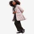 Long Quilted Hooded Jacket image number null