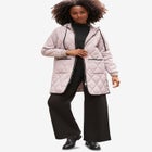 Long Quilted Hooded Jacket image number null