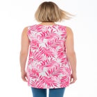 Perfect Printed Sleeveless Shirred V-Neck Tunic image number null