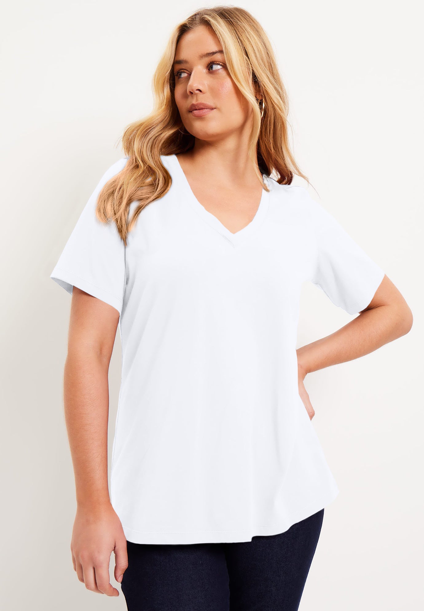 Short-Sleeve V-Neck One + Only Tee image number 0