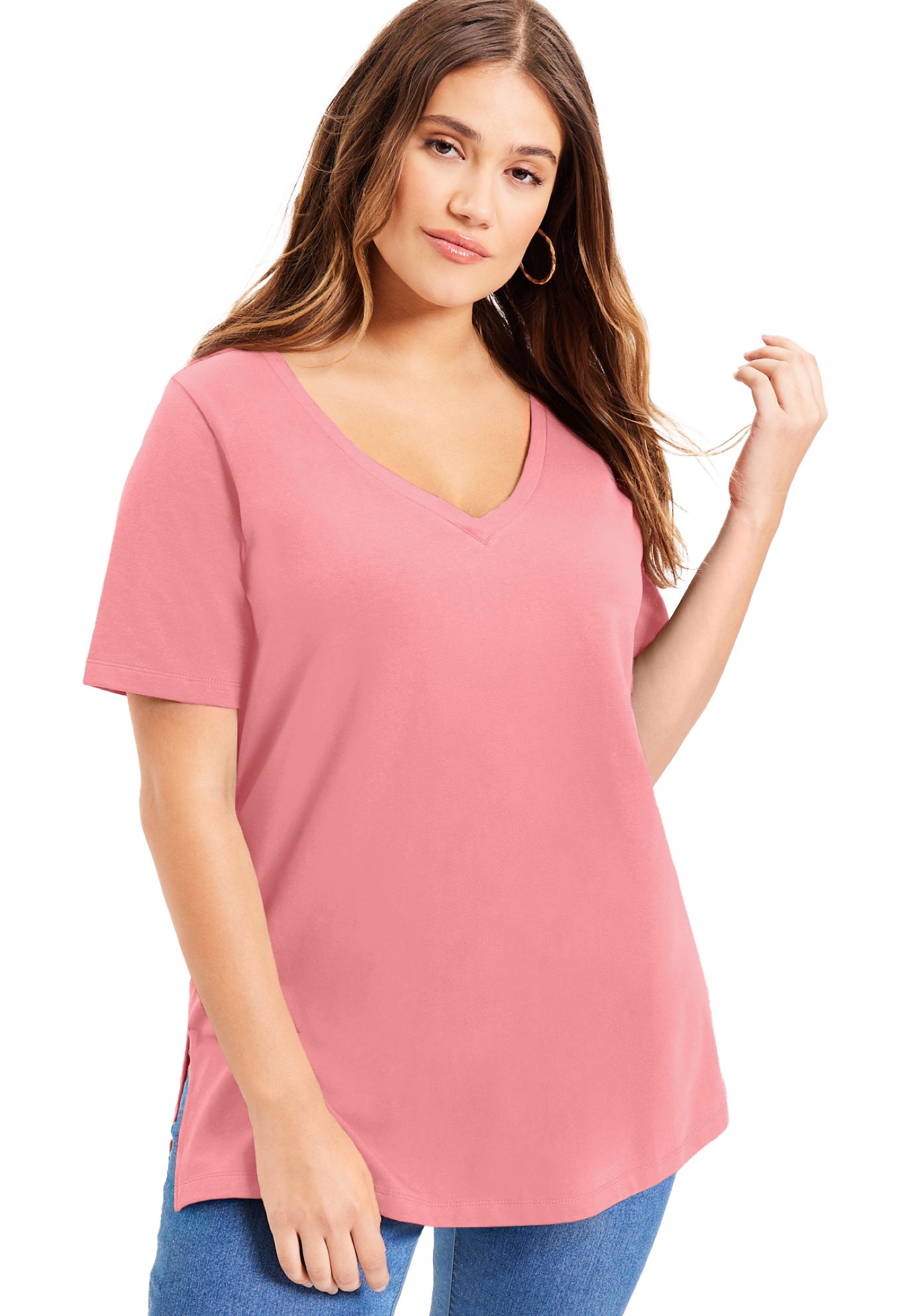 Short-Sleeve V-Neck One + Only Tunic image number 0