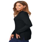 Ribbed Collar Sweater image number null