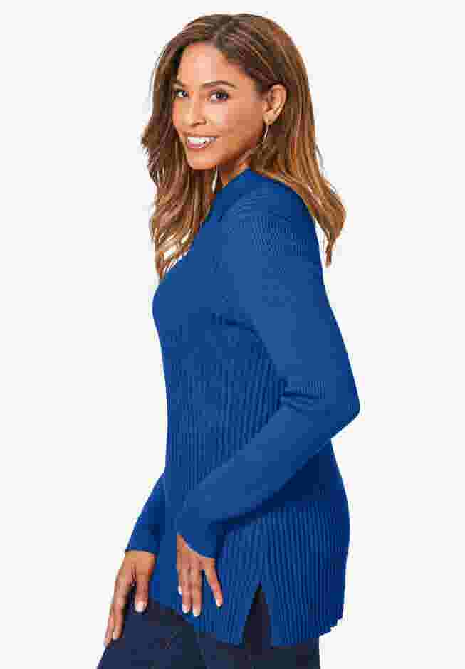 Ribbed Collar Sweater image number 2