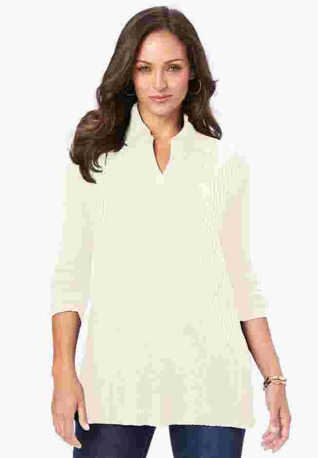 Ribbed Collar Sweater image number 0