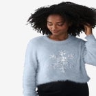 Embellished Eyelash Pullover Sweater image number null