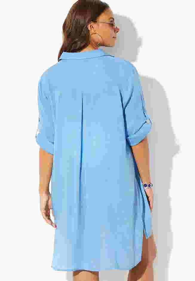 Lyla Button Up Cover Up Shirt image number 1