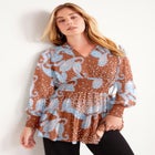 Smocked Georgette Tunic image number null