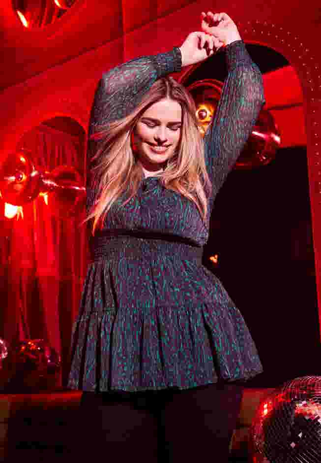 Smocked Georgette Tunic image number 0