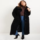 Maxi Teddy Fleece Coat image number null