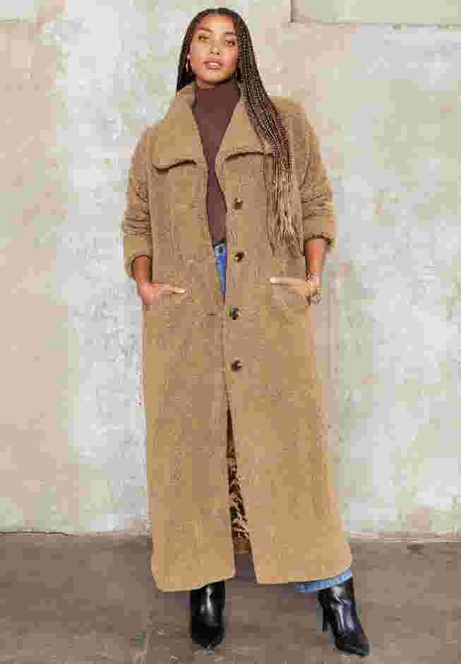 Maxi Teddy Fleece Coat image number 5