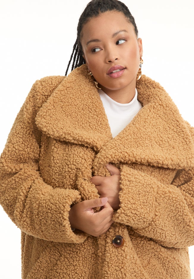 Maxi Teddy Fleece Coat image number 3