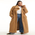 Maxi Teddy Fleece Coat image number null