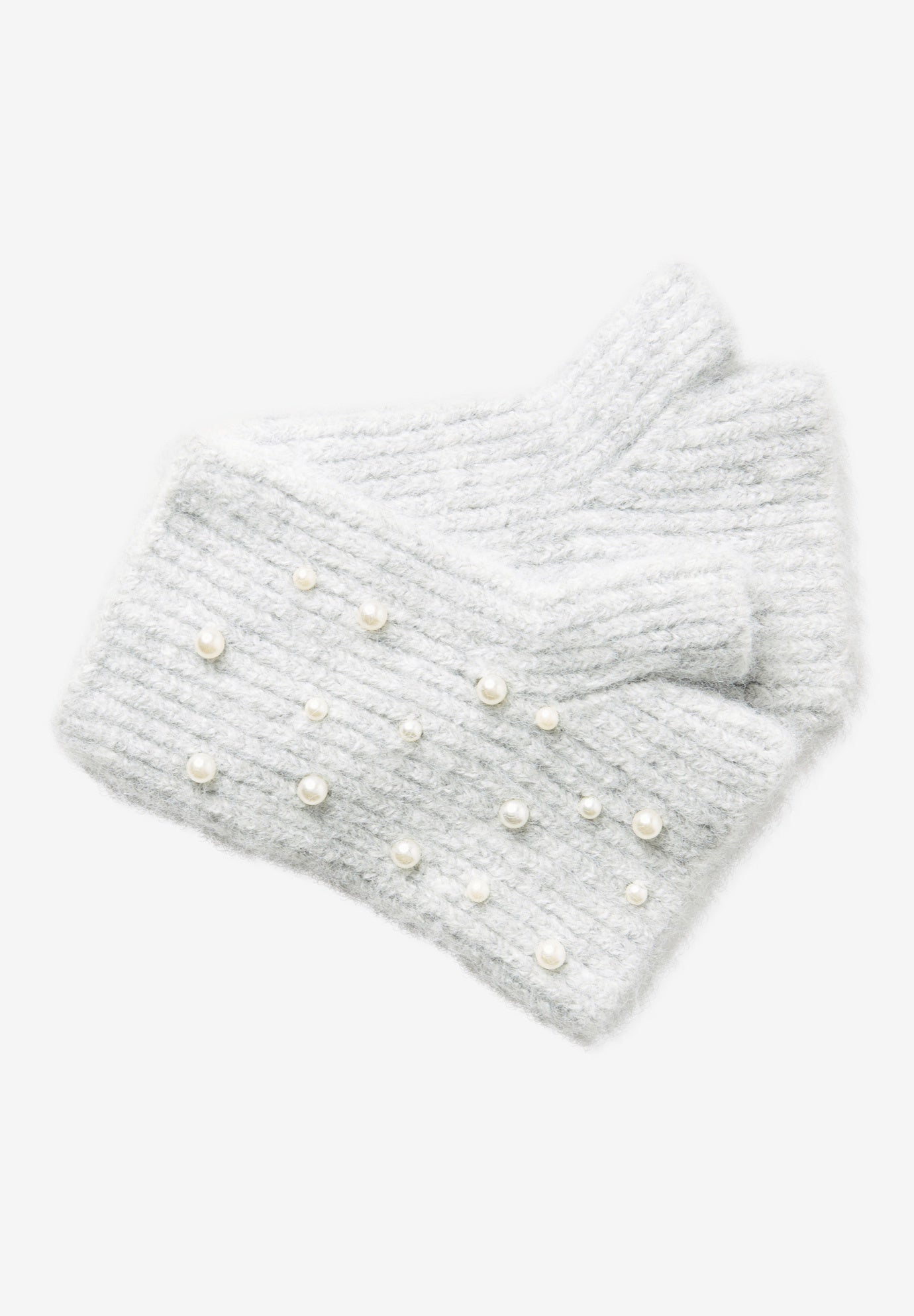 Pearl-Embellished Fingerless Gloves image number 2