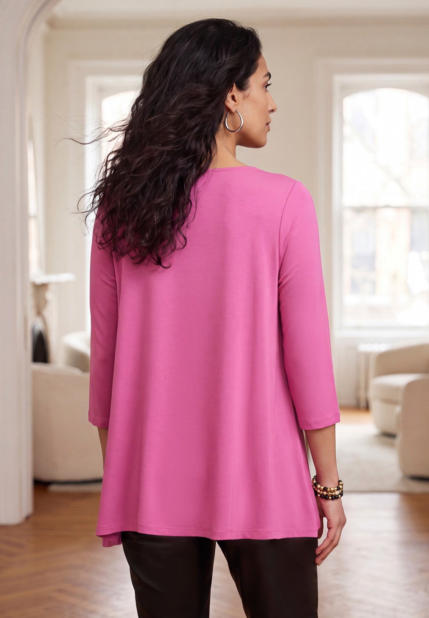 Twist-Front Trapeze Tunic image number 1