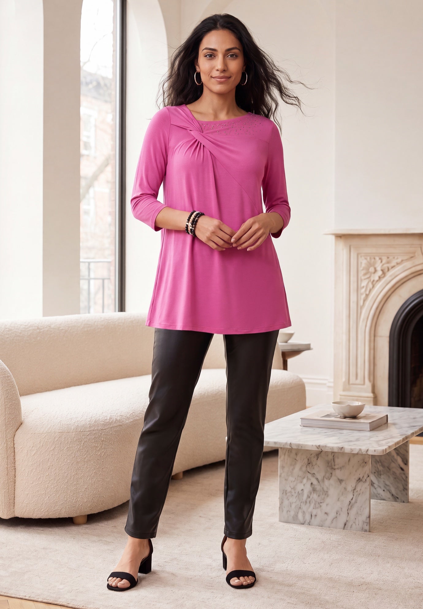 Twist-Front Trapeze Tunic image number 0