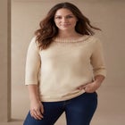 Crochet Trim Boatneck Tunic image number null