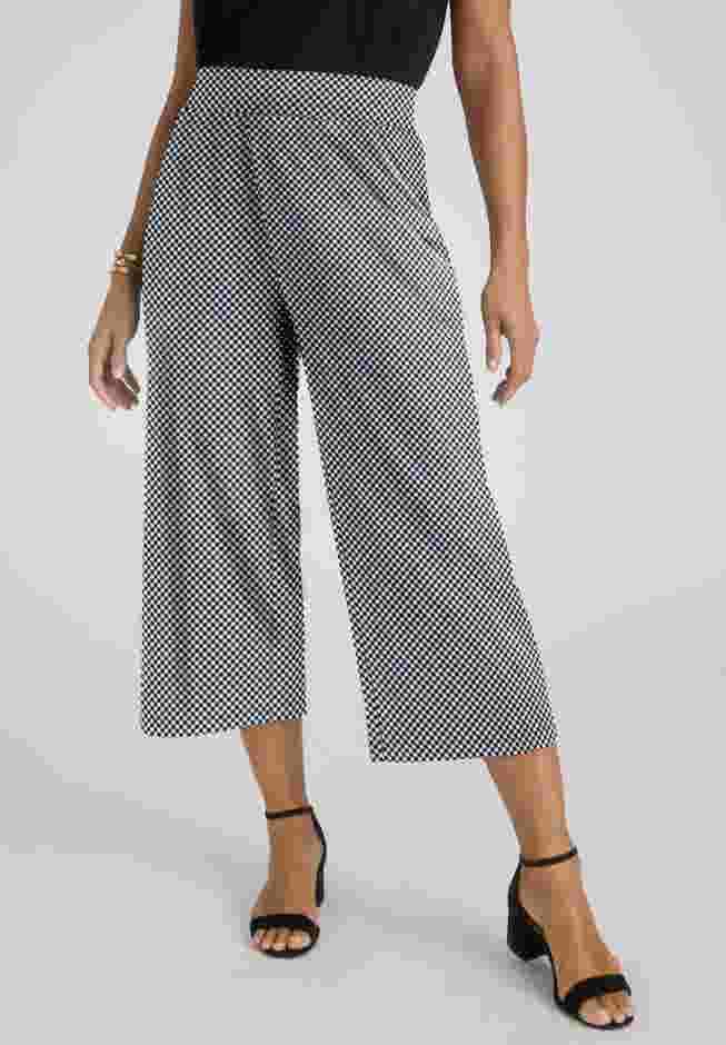 Stretch Knit Wide Leg Crop Pant image number 0