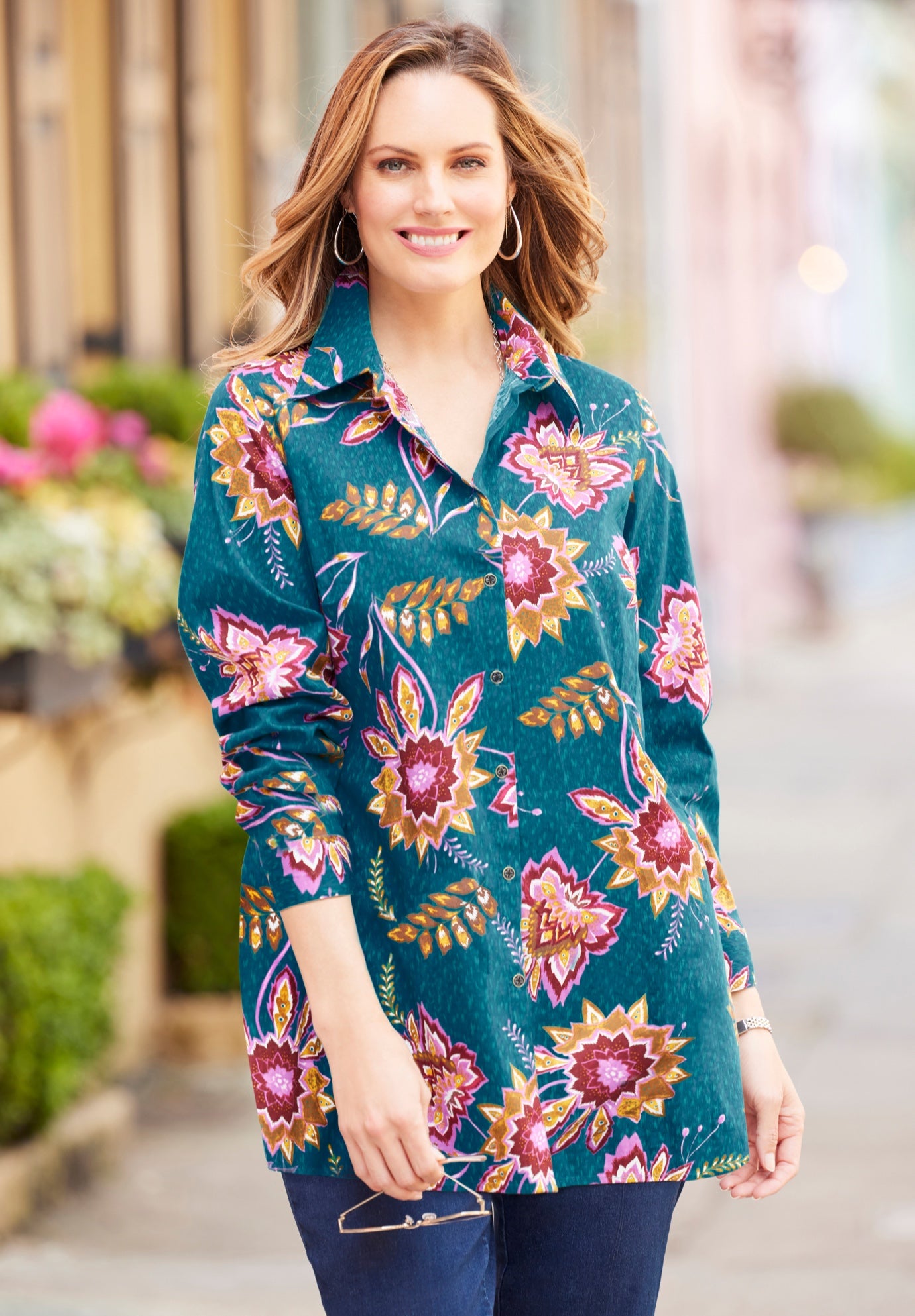 Liz&Me&reg; Buttonfront Shirt image number 0