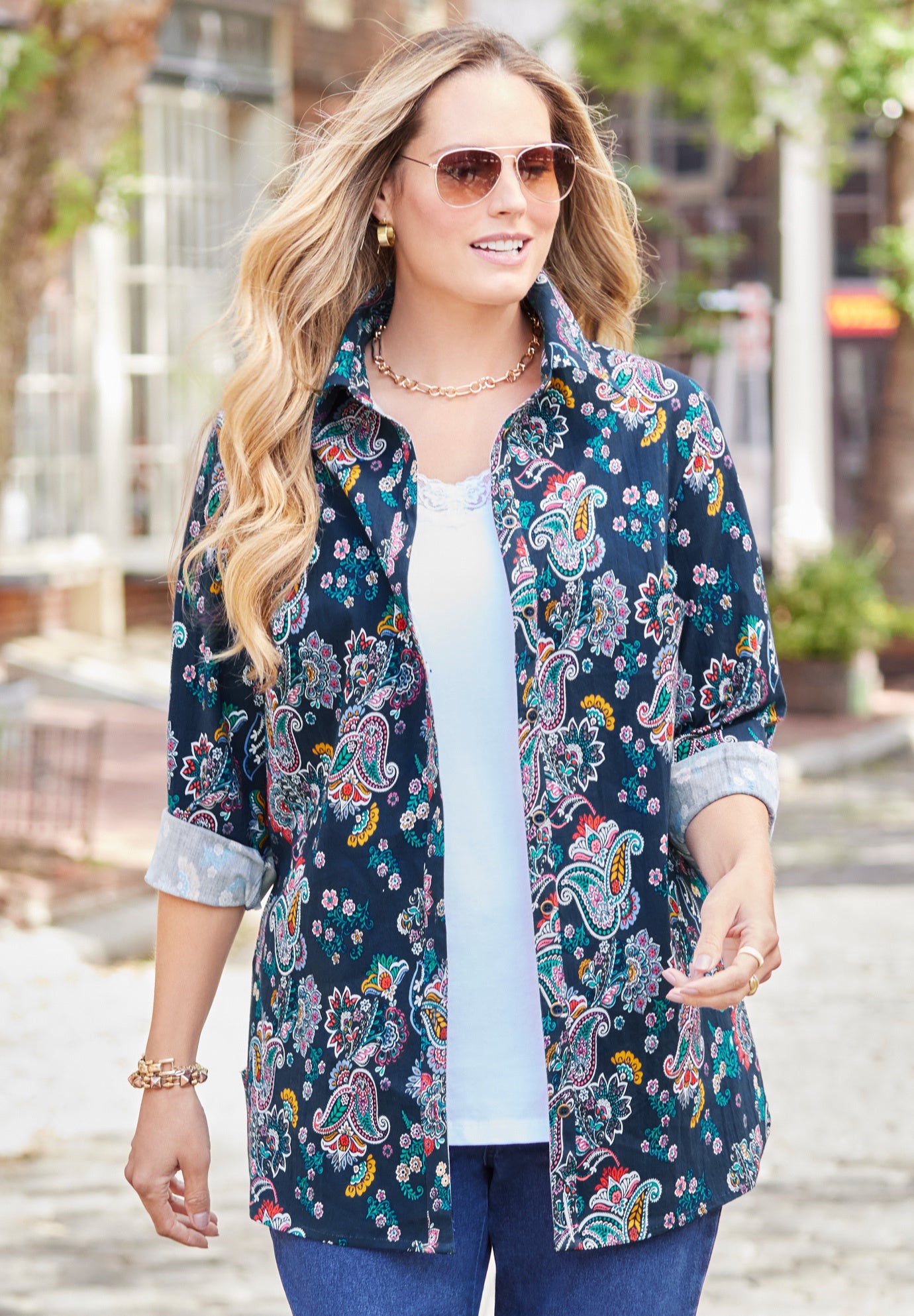 Liz&Me® Buttonfront Shirt image number 0