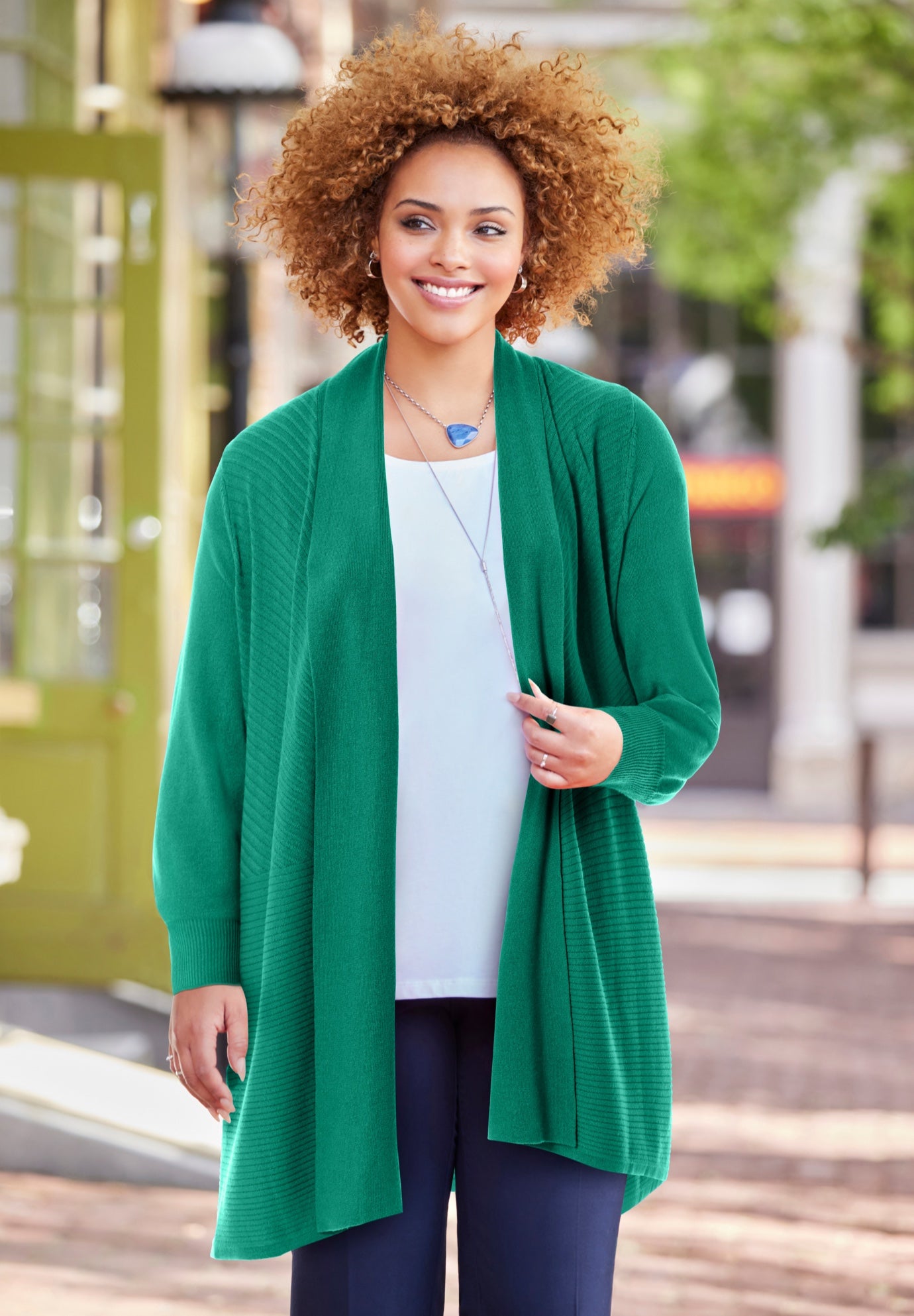 Liz&Me® Draped Cardigan image number 0