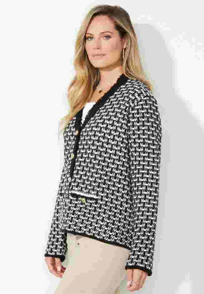 Liz&Me® Tweed Button Cardigan image number 2