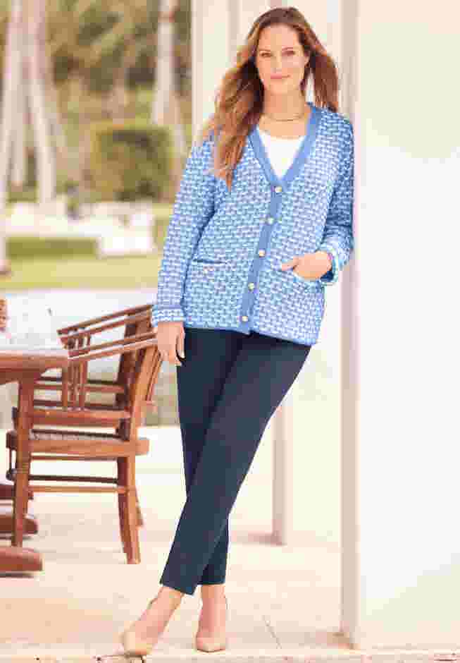 Liz&Me® Tweed Button Cardigan image number 4