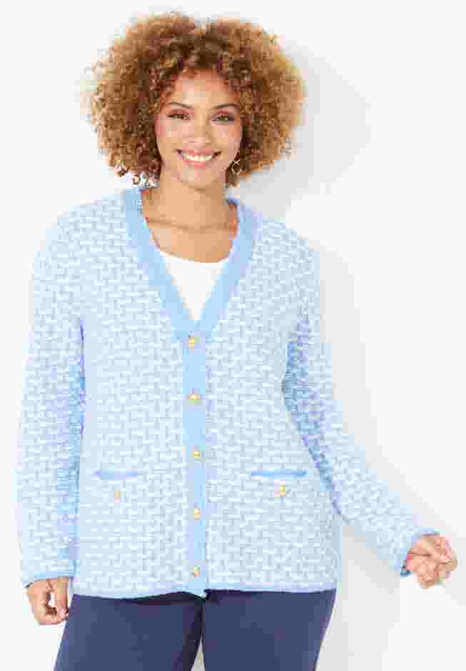 Liz&Me® Tweed Button Cardigan image number 0