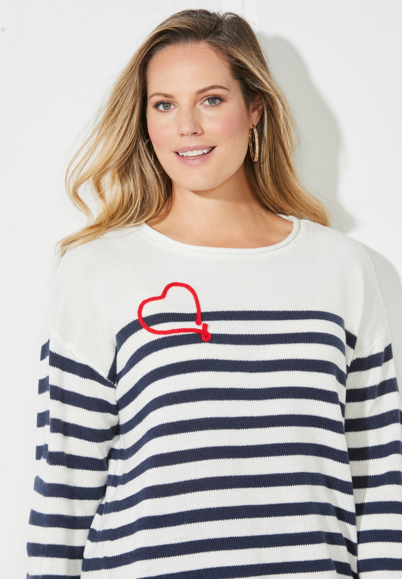 Liz&Me&reg; Heart & Soul Stripe Sweater image number 3