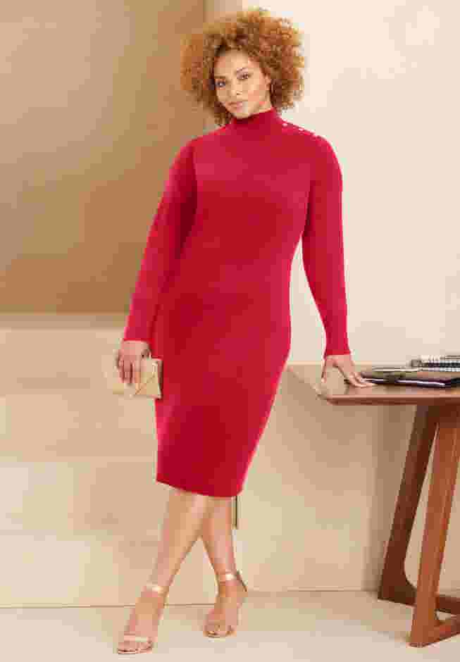 Liz&Me® Mockneck Sweater Dress image number 0
