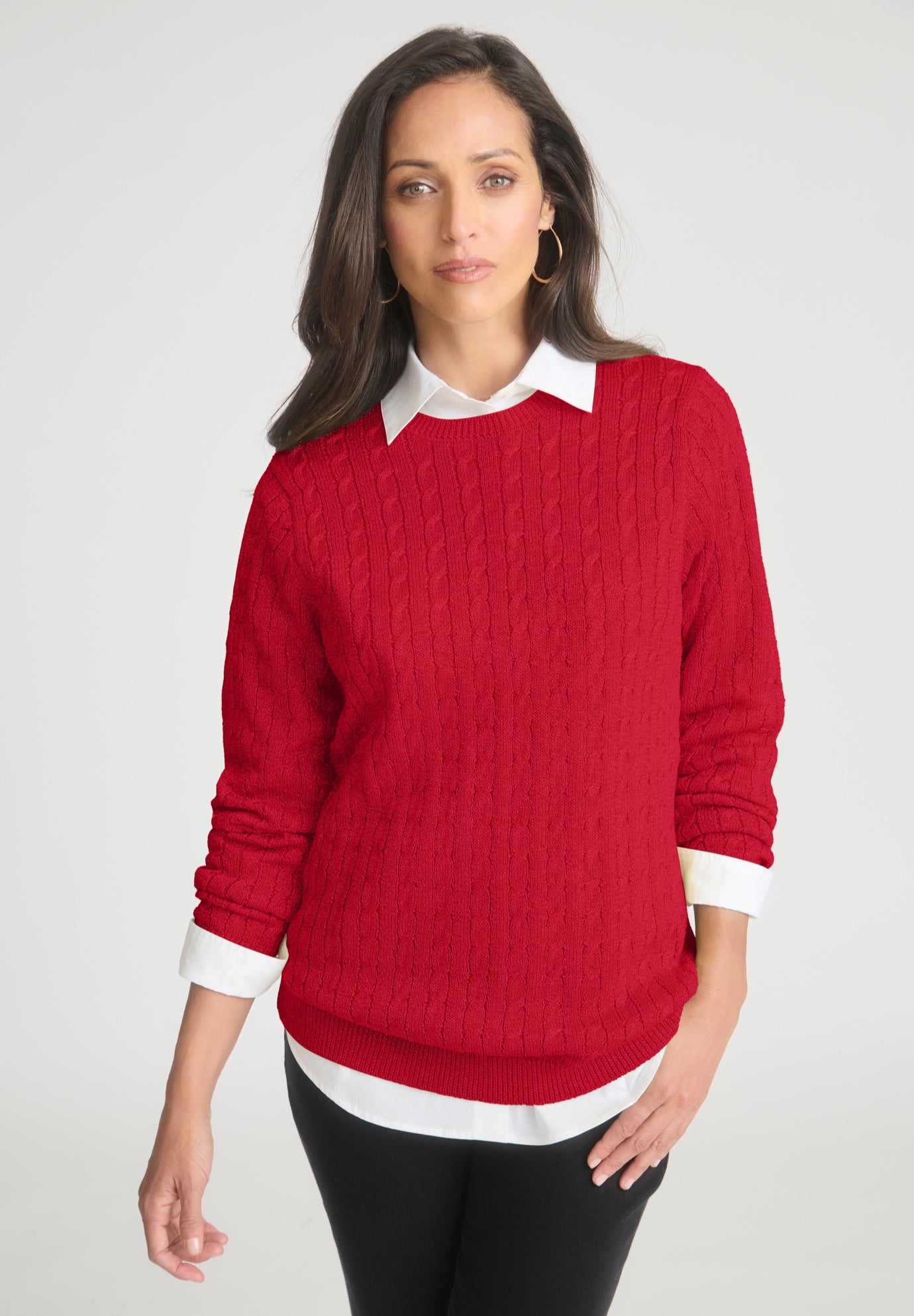 Cable Crewneck Sweater image number 0