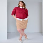 Cable Crewneck Sweater image number null