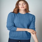 Cable Crewneck Sweater image number null