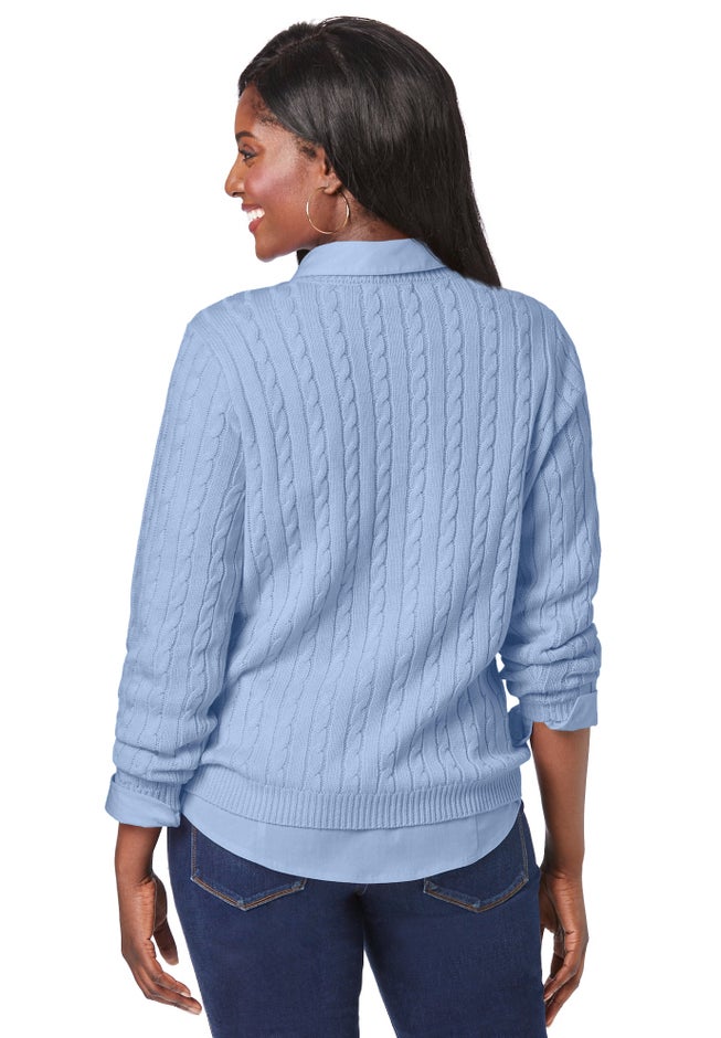 Cable Crewneck Sweater image number 1