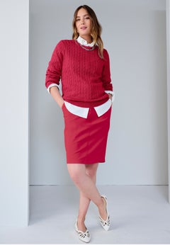Cable Crewneck Sweater