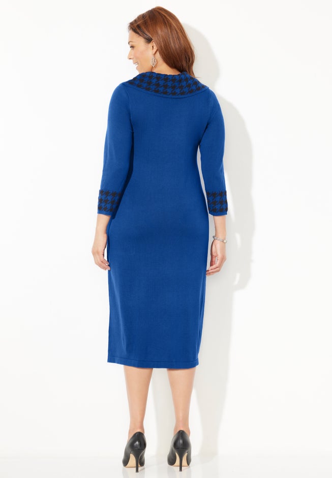 Cowl Neck Sweater Dress image number 1