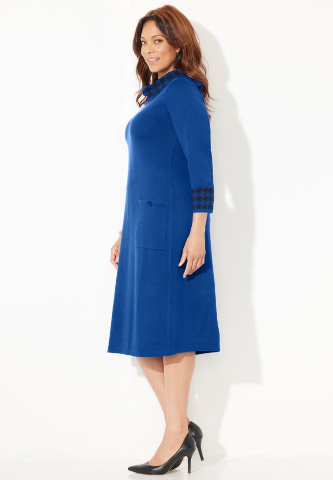 Cowl Neck Sweater Dress image number 2