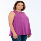 Sleeveless Cutout Knit Tunic image number null