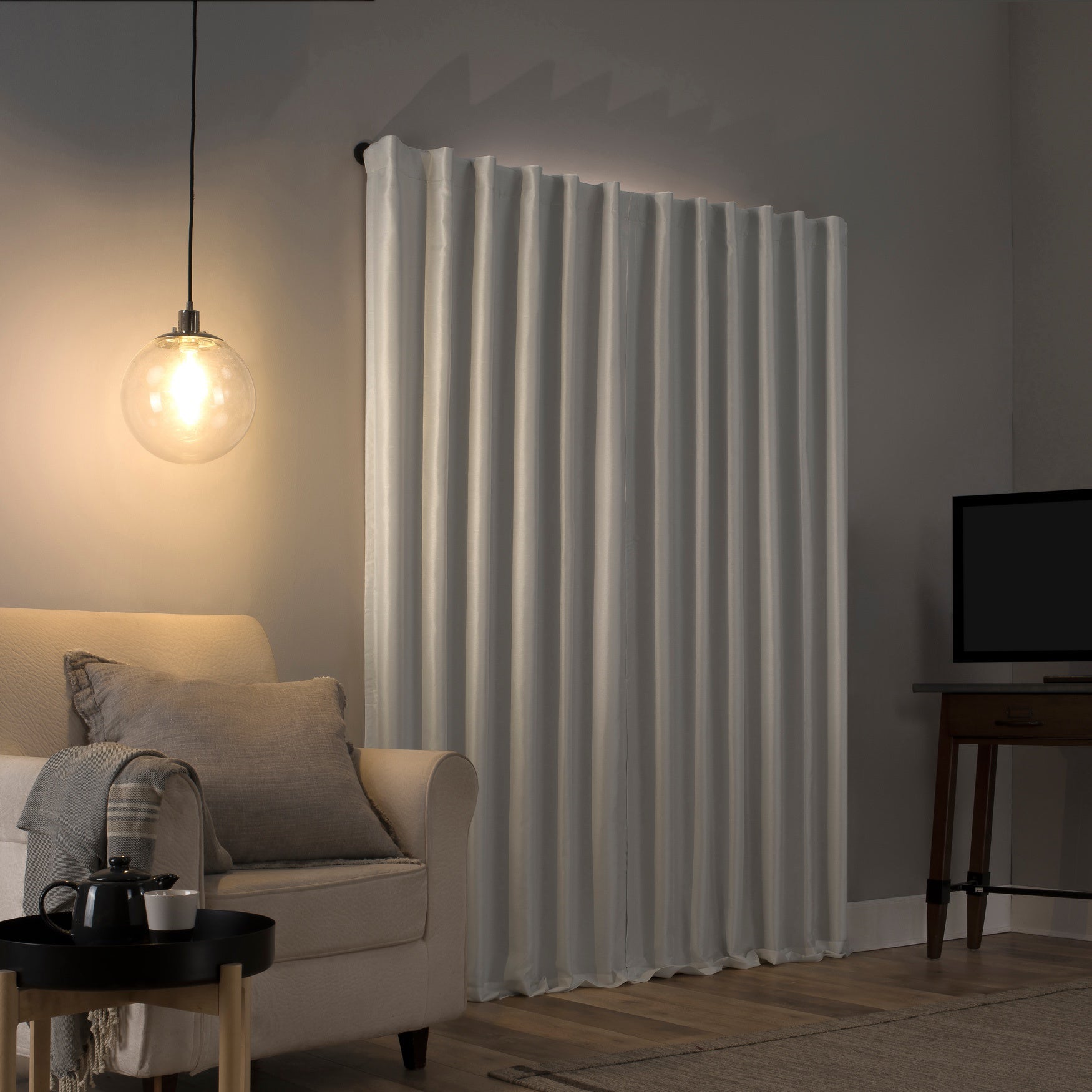 Evelina Faux Dupioni Silk Bonded Panel image number 1