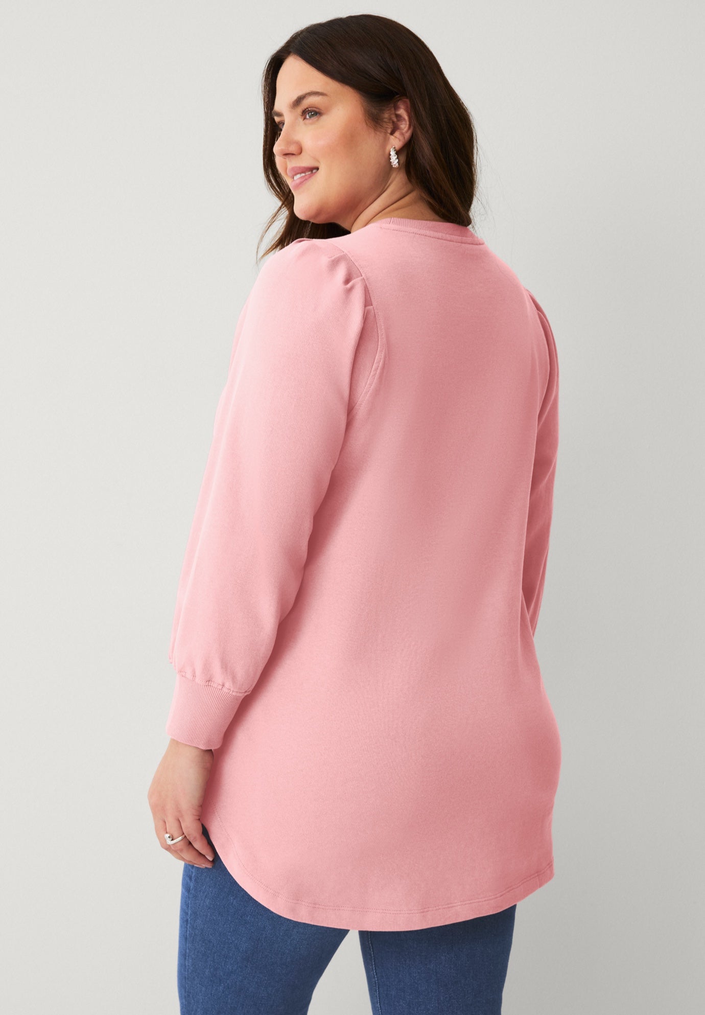 PUFF SLEEVE SWEATSHIRT TUNIC image number 1