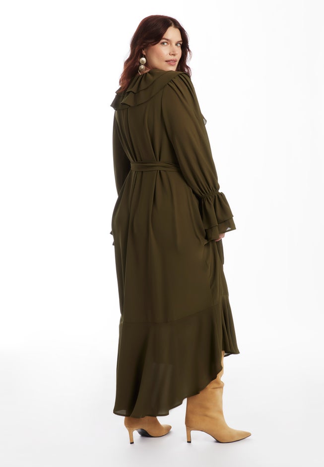 Cascading Ruffle Maxi Dress image number 3
