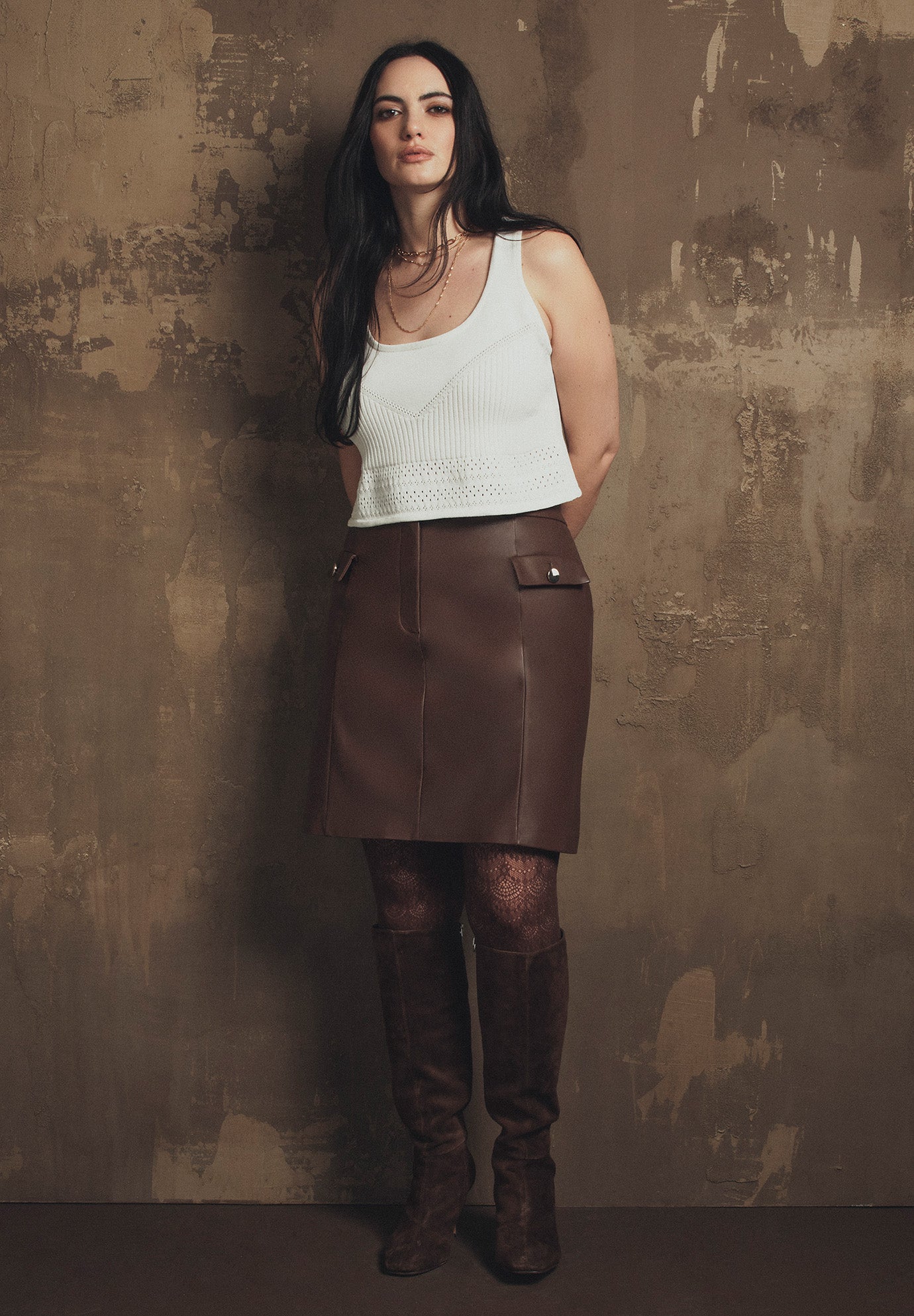 Pointelle Cropped Sweater image number 0