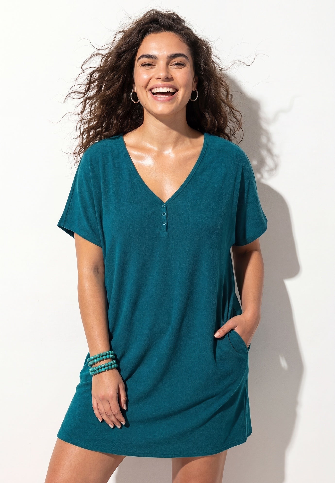 French Terry Lightweight Cover Up Tunic image number 4