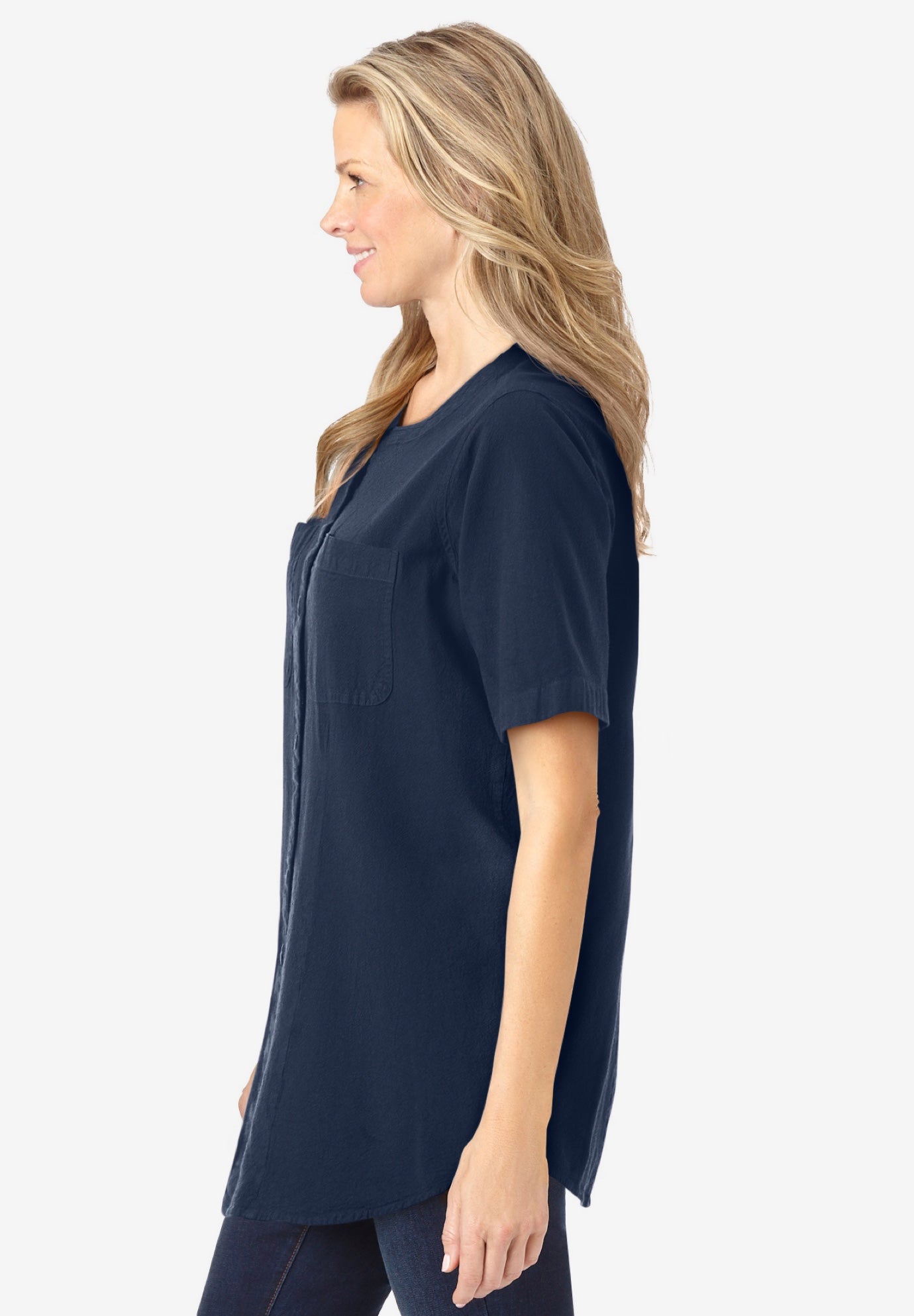 Short-Sleeve Crinkle Shirt image number 4
