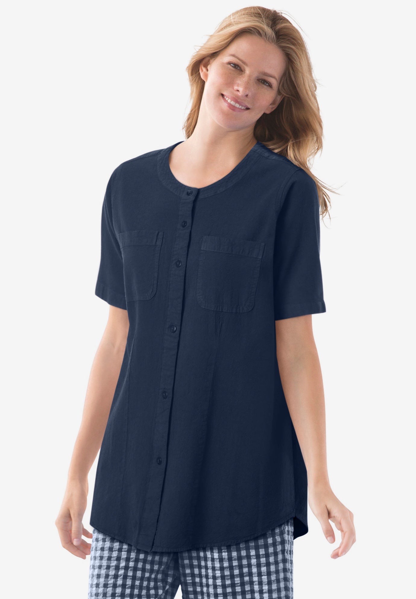 Short-Sleeve Crinkle Shirt image number 2