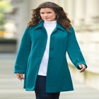 Plus Size Button Up Fleece Jacket image number 4