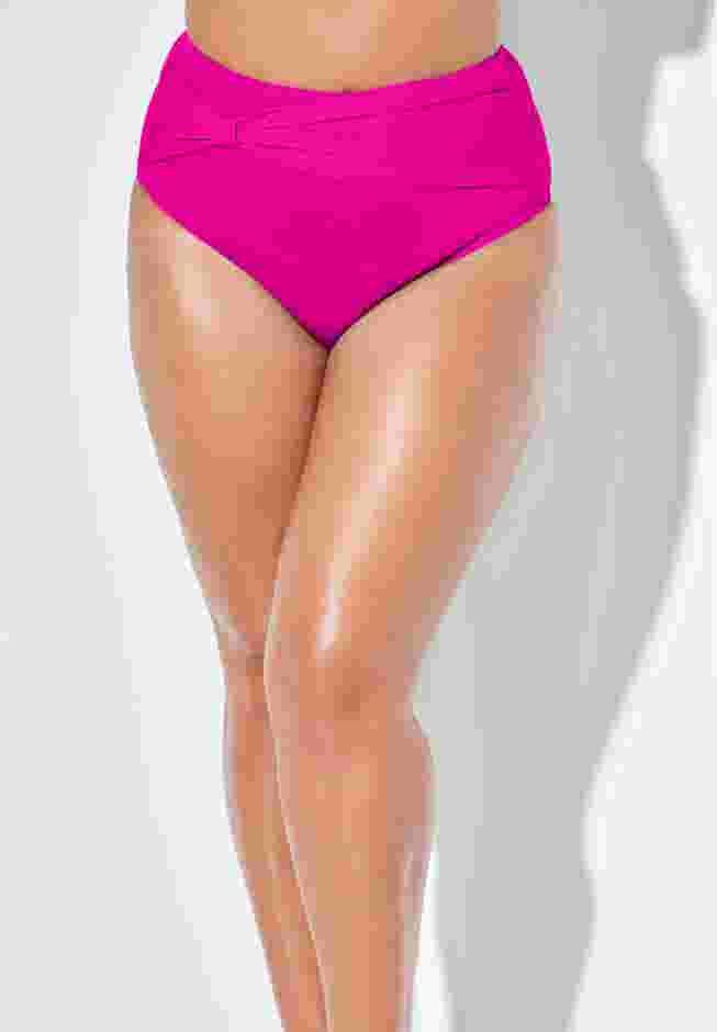 Side Knot Drape Overlay High Waist Bikini Brief image number 0