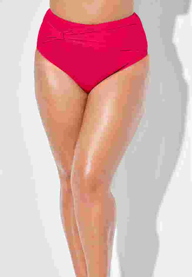 Side Knot Drape Overlay High Waist Swim Brief image number 0