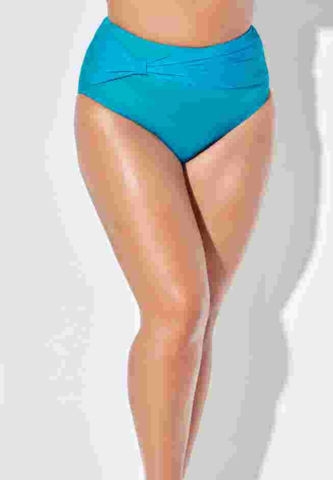 Side Knot Drape Overlay High Waist Swim Brief image number 0