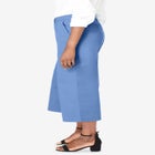 Stretch Cotton Chino Wide-Leg Crop image number null